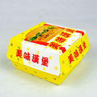 음식 급료 주문을 받아서 만들어진 로고를 가진 처분할 수 있는 종이상자 햄버거 포장 상자