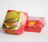 햄버거를 위한 큰 Biodegradble 햄버거 종이상자 포장 상자