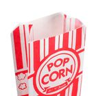 paper Popcorn Bags Customized 사육제 임금 종이 봉지 빨강과 백색 1개 온스 팩