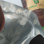 알루미늄 호일을 포장하는 Resealable 티백은 벨브를 가진 1회분의 커피 봉지를 위로 서 있습니다