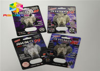 3D 효력 미친 코뿔소 69 코뿔소 7 캡슐 성 알약은 남성 증진 알약 포장 상자 및 물집 3d 카드/상자를 카드에 적습니다
