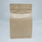 알루미늄 호일 측 삼각천에 의하여 재생되는 Kraft 종이 1회분의 커피 봉지 Doypack 편평한 바닥 주머니