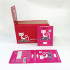 종이 디스플레이 박스를 패키징하는 맞춘 인쇄 얼룩 UV 관능적 향상 종이 카드 핑크색 호인