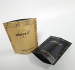 Dry Food Coffee Brown Kraft Paper Stand Up Pouch Gravure Printed