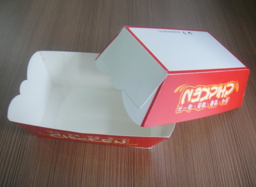 인쇄되는 즉시 사용하는 음식, OEM 로고를 위한 빨간 간이 식품 종이상자