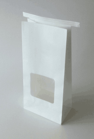 백색 Kraft 종이는 Oolong 차/초콜렛 포장을 위한 Tintie를 가진 종이 봉지를 주문을 받아서 만들었습니다