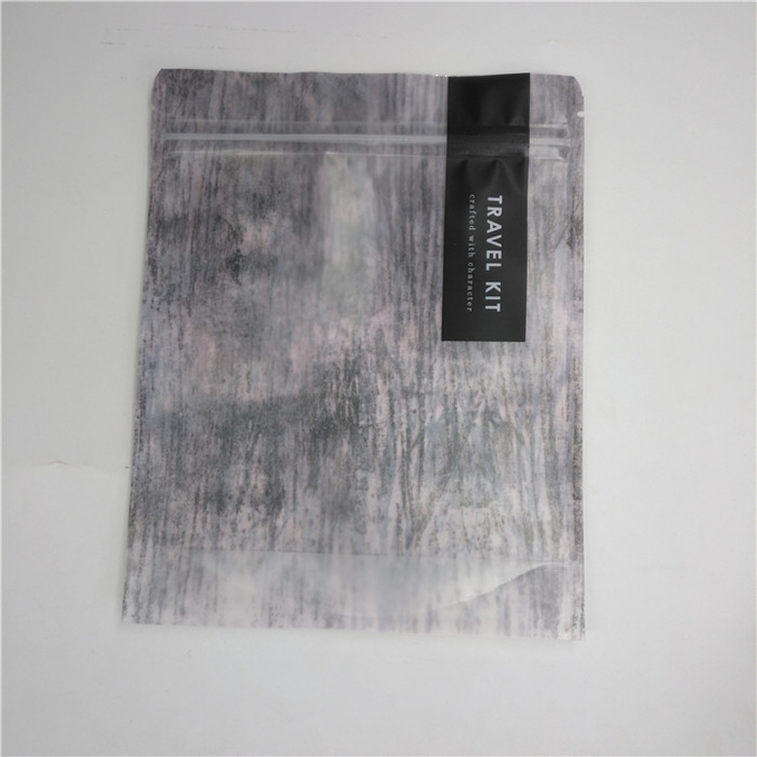 플라스틱 Zip 자물쇠 바닥 구 화장품 포장은 명확한 정면을 가진 Mylar 주머니를 위로 서 있습니다