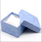 포장하는 사치품에 의하여 주문을 받아서 만들어지는 Handmade 선물 종이상자, 파란 Foldable 서류상 투명 케이스