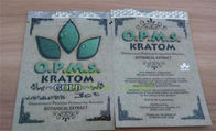 OPMS Kratom 식물 추출물 금 초본 부대는 비닐 봉투를 지퍼로 잠급니다