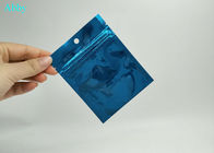 플라스틱 포일은 3 보석 선물을 위한 측에 의하여 밀봉된 CMYK 색깔을 포장하는 주머니를 위로 서 있습니다