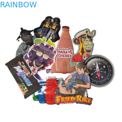 식용 3.5g 마일러 봉지 Ziplock 특수 모양 과자 허브 비스키트 고무 포장