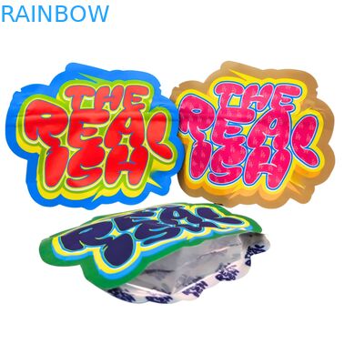 3.5g 7g 14g Ziplock Mylar Bag 식용 아이 보호 알루미늄 포일 쿠키용 고무