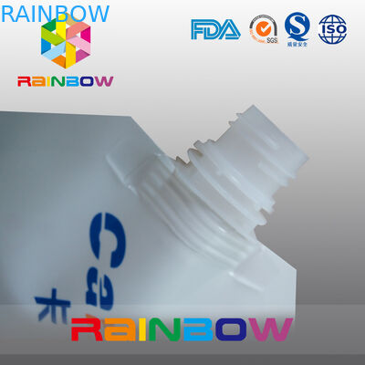 투명한 3L 물 증거 또는 인쇄는 주둥이 주머니 액체 병 부대를 위로 서 있습니다