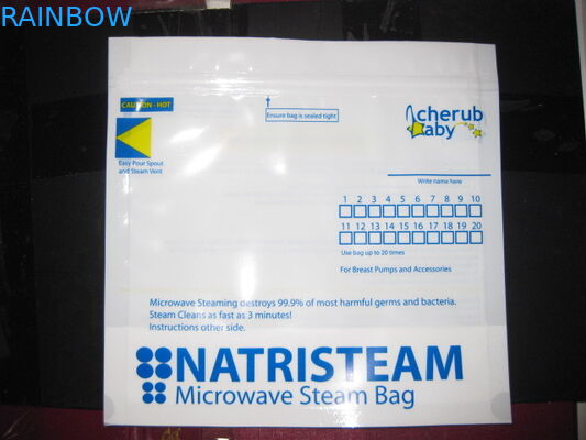 고열 진공 물개 음식은 Microwaveable 100개 - 120 미크론을 자루에 넣습니다