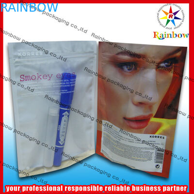알루미늄 호일 화장용 포장 부대 Bpa 자유롭게 Zip 자물쇠에