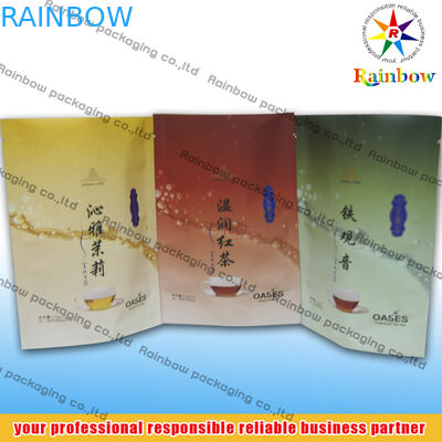 느슨한 잎 차를 위한 로고로 인쇄되는 밑바닥 삼각천 티백 포장