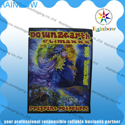 Down2earth/위로 Geeked/Diablo 금 방습 초본 향 Zip 비닐 봉투