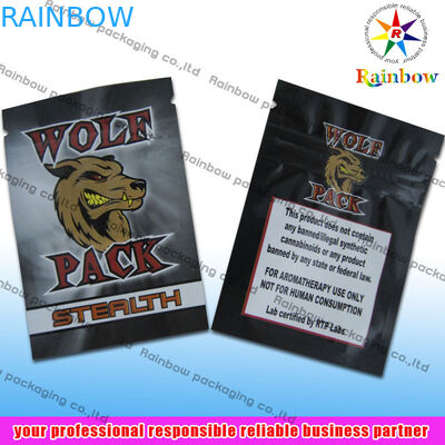 사진 요판 인쇄를 가진 초본 향 Zip 비닐 봉투 비 파손