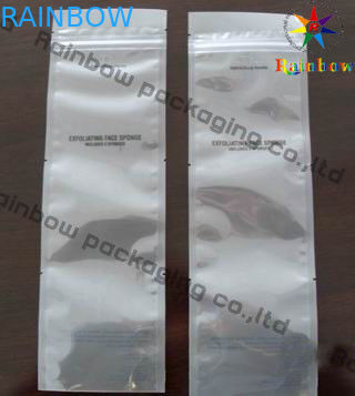 눈물 노치로 박판으로 만들어지는 지플락 백색 나무 측 물개 포일 주머니 부대