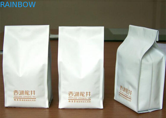 세라믹 쿼드 물개 차 포장 주머니는 옆 삼각천을 위로 서 있습니다