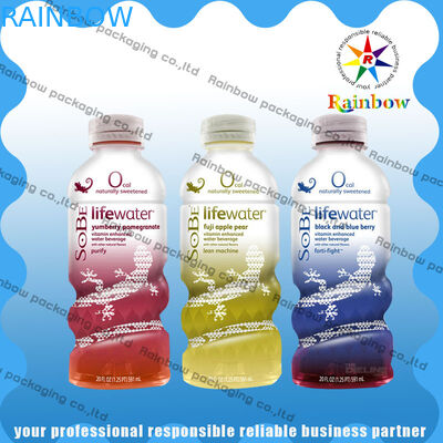 음료 병 수축 포장은 주문 인쇄 열을 소매를 답니다 - 방수 처리하십시오 과민한