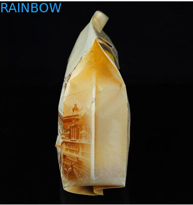 빵을 위해/콩으로 인쇄하는 브라운 Kraft에 의하여 주문을 받아서 만들어진 종이 봉지를 지퍼로 잠그십시오