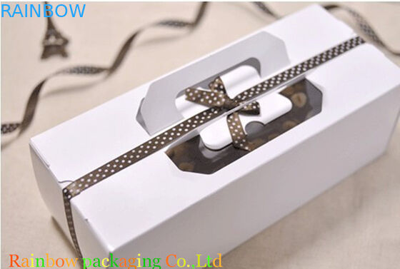 명확한 창 초콜렛 포장 상자 손잡이 재상할 수 있는 매트/광택 박판