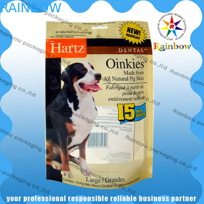 밑바닥 삼각천 및 지퍼로 재생되는 개에 의하여 주문을 받아서 만들어지는 애완 동물 먹이 부대