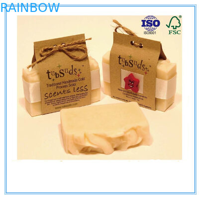 마감 끈으로 인쇄되는 재생된 서류상 비누 포장 상자 관례