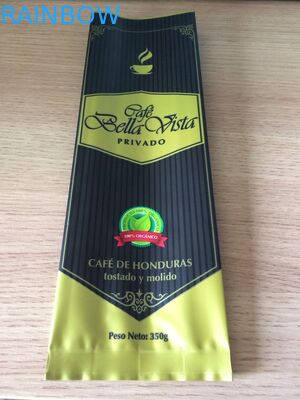 바닥을 가진 음식 급료를 포장하는 커피 빨간 플라스틱 주머니