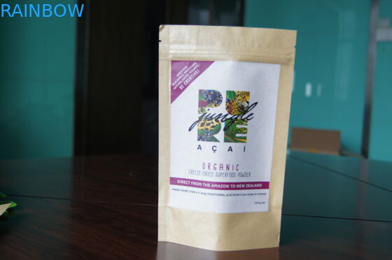 지퍼로 좋은 인쇄를 포장하는 주문 Kraft 종이 티백