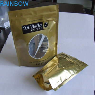 Coffe/방습 차는 주머니 부대 플라스틱 황금 타원형 창을 위로 서 있습니다