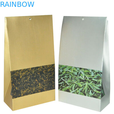 차를 위한 정연한 Bpttom를 가진 노란 은빛 광택이 없는 끝 플레스틱 포장 부대