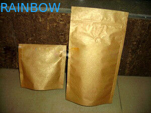 Ziplock에 의하여 박판으로 만들어진 알루미늄 호일 가득 차있는 PrintingPlastic 부대 금은 광택이 없는 끝을 위로 서 있습니다