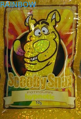 광택 있는 초본 향 부대 10g Scooby Snax 홀로그램 황색 화향