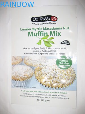 박판으로 만들어진 투명한 창을 포장하는 광택 있는 인쇄 식사 부대