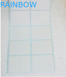 백색 장방형 종이 접착성 스티커는 목록에서 Unprinted 레테르를 붙입니다