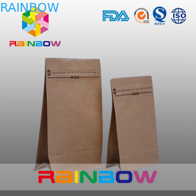 육포 포장을 위한 브라운 주문을 받아서 만들어진 자연적인 종이 봉지