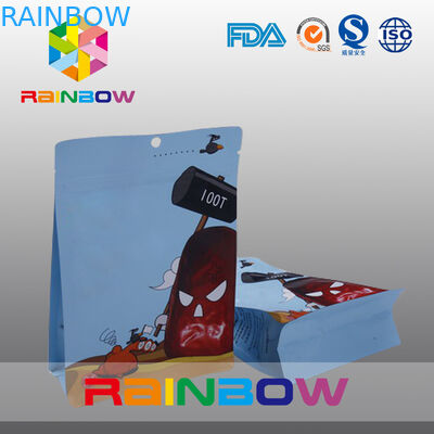 편평한 바닥 아이들을 위한 만화 숫자를 가진 Resealable 식사 부대