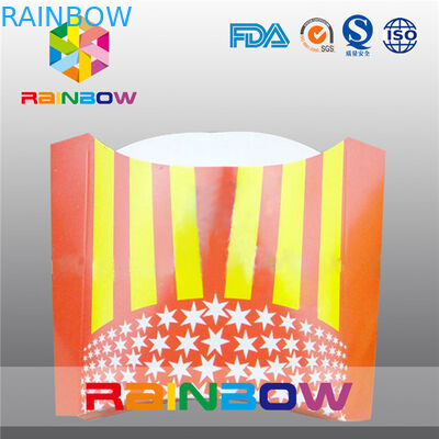 상자를 포장하는 감자 튀김을 위한 처분할 수 있는 접히는 종이 포장 상자