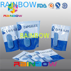 캡슐을 위한 Vertival 알루미늄 호일 주머니 명확한 창을 위로 서 있으십시오