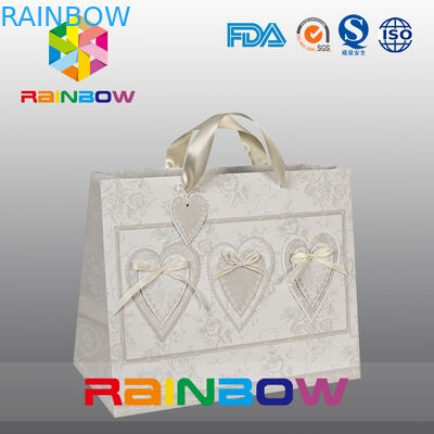 유일한 디자인 백색/빨강 관례는 손잡이를 가진 종이 봉지를 인쇄했습니다