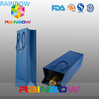 술병은 종이 봉지/로고 인쇄를 가진 관례에 의하여 Kraft 인쇄된 종이 봉지 주문을 받아서 만들었습니다