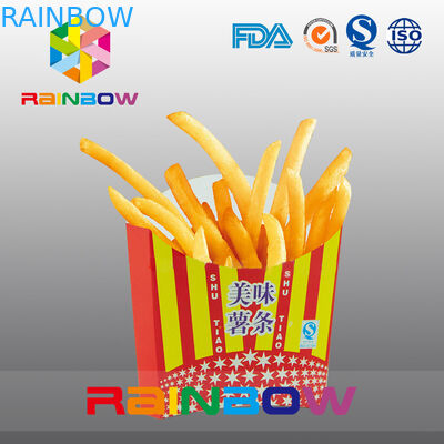 생물 분해성 처분할 수 있는 종이상자 감자 튀김 포장을 나르십시오