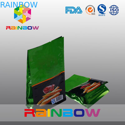 플라스틱 빛나는 끝 편평한 바닥은 눈물 노치를 가진 부대를 포장하는 칩을 위로 서 있습니다