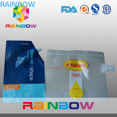 유아식을 위한 지퍼를 가진 박판으로 만들어진 층 물자에 의하여 재생되는 액체 주둥이 부대