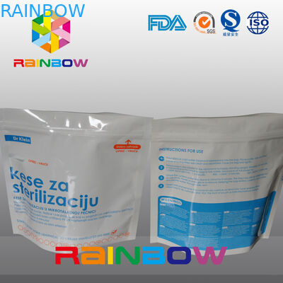 지퍼로 포장하는 플라스틱 무균 마이크로파 주머니 음식 급료를 위로 서 있으십시오