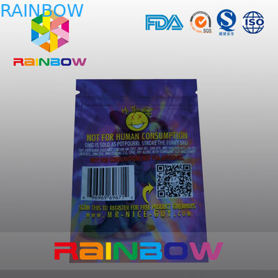 5g OMG 3 지퍼를 가진 옆 물개 초본 향 포장 부대