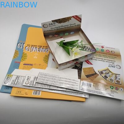 에너지바 초콜릿 음식 식사 포장 종이상자를 위한 Foldable 백색 마분지 종이상자