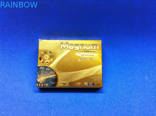 성적인 초본 자극제 환약/캡슐을 위해 포장하는 황금 각인 종이상자